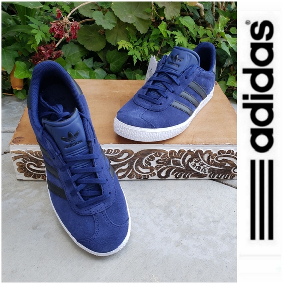 adidas gazelle blue with black stripes